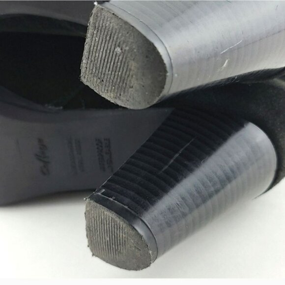 College Aqua Protect Waterproof Black Suede Ankle Boots Buckle Side Zip  Size 8M - Picture 10 of 15